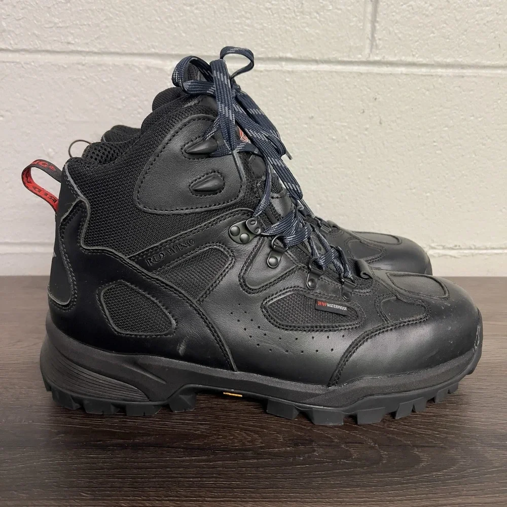 Red Wing 6690 Waterproof EH Safety Toe Work Boots Men's 12D Black Vibram